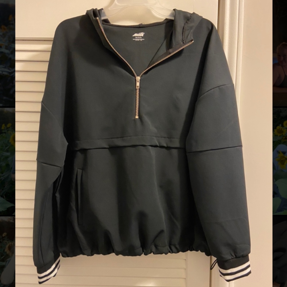 Black Windbreaker Pullover